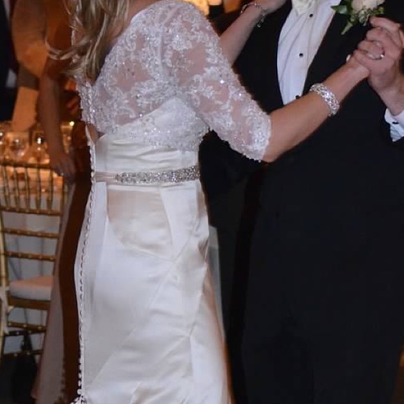 Sequined beaded wedding jacket - Picture 1 of 6